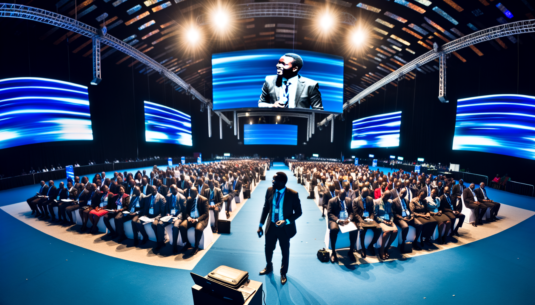 David Kamau delivering keynote at Safaricom summit